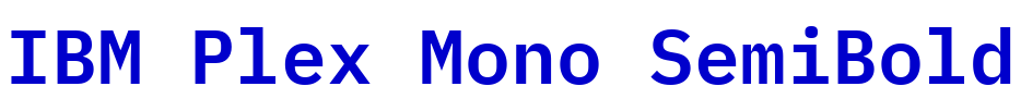IBM Plex Mono SemiBold font